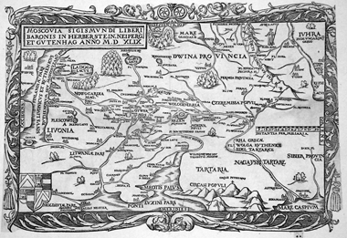 Карта «Московии» Сигизмунда фон Герберштейна (1549 г.)