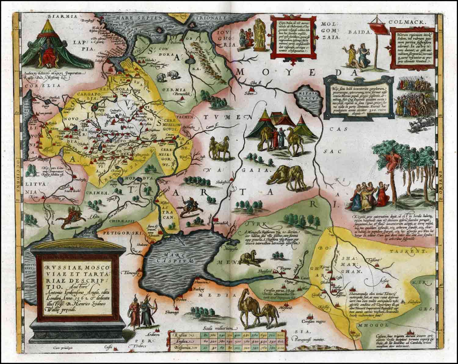 Карта Московской Тартарии Энтони Дженкинсона (Anthony Jenkinson), 1562 год