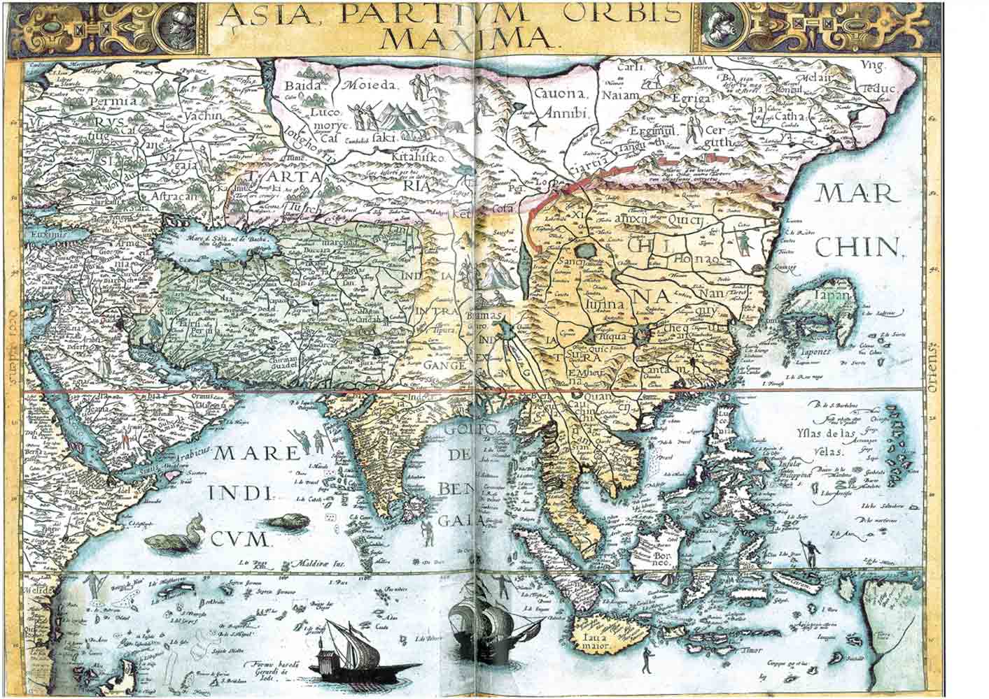 Голландская карта Азии, 1595