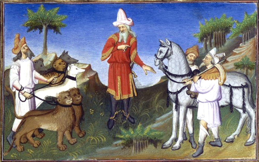 «Монгольский» хан Хубилай на охоте (Kubilai et les animaux de chasse)