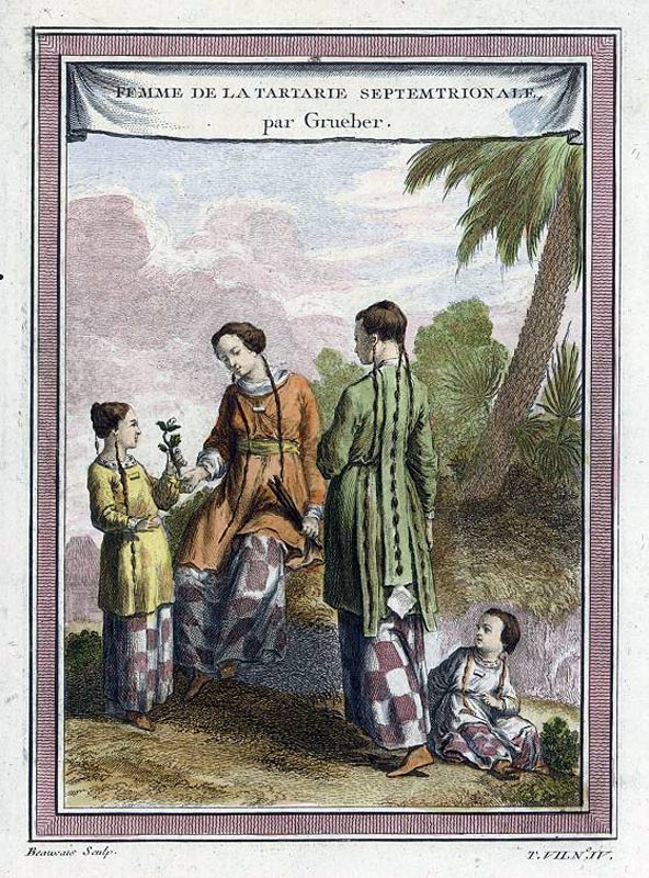 Костюм северной тартарской женщины 1760 года (Прево)