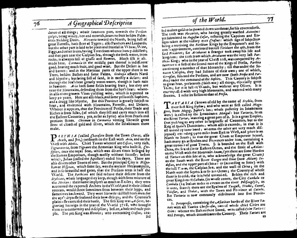 Географическое описание мира ко Всемирной истории Петавиуса, 1659 г.