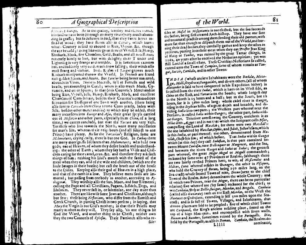 Географическое описание мира ко Всемирной истории Петавиуса, 1659 г.